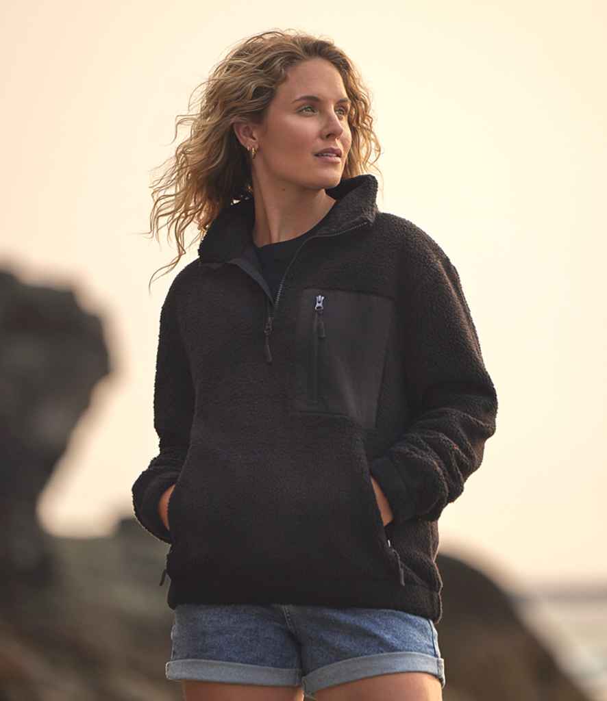 Sherpa fleece quarter zip