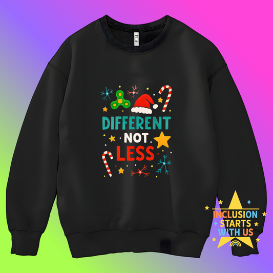 Inclusion Starts With Us Christmas Jumper- Different not less kids