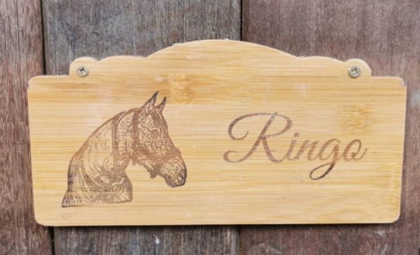 personalised equestrian horse stable door sign